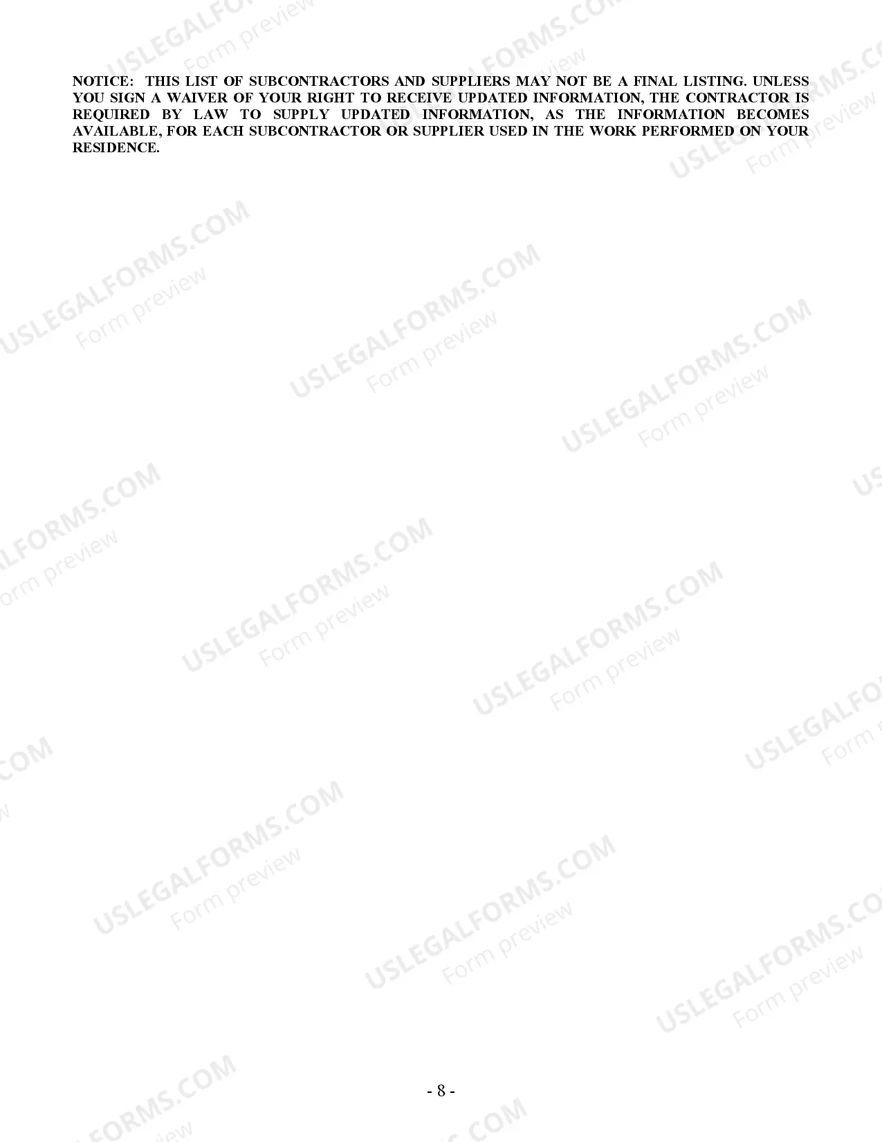 Preview Sheetrock Drywall Contract for Contractor