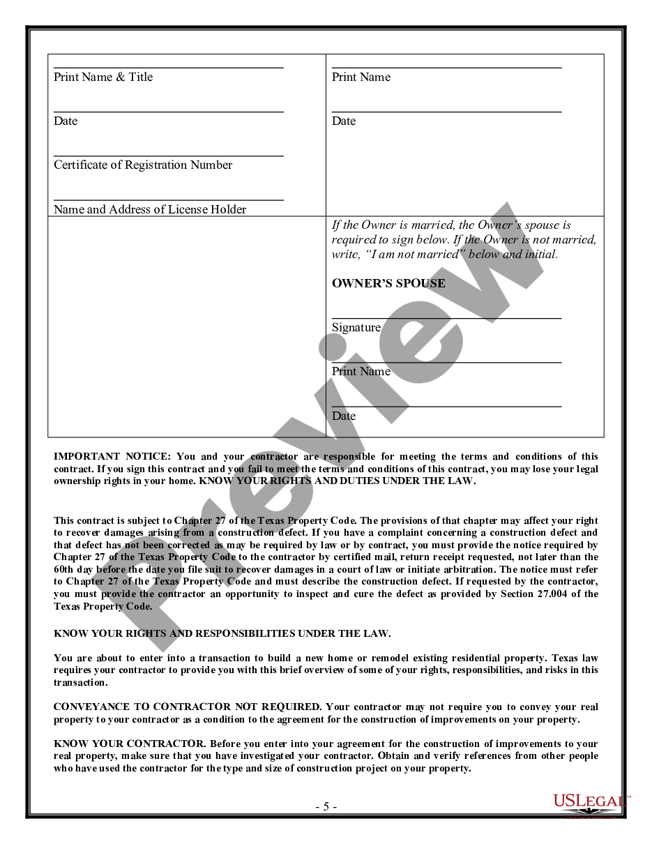 page 4 Flooring Contract for Contractor preview
