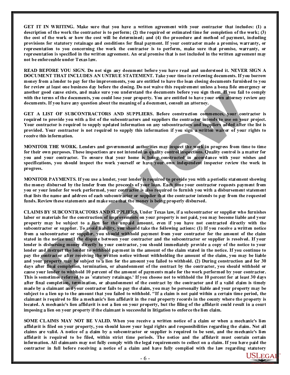 page 5 Flooring Contract for Contractor preview