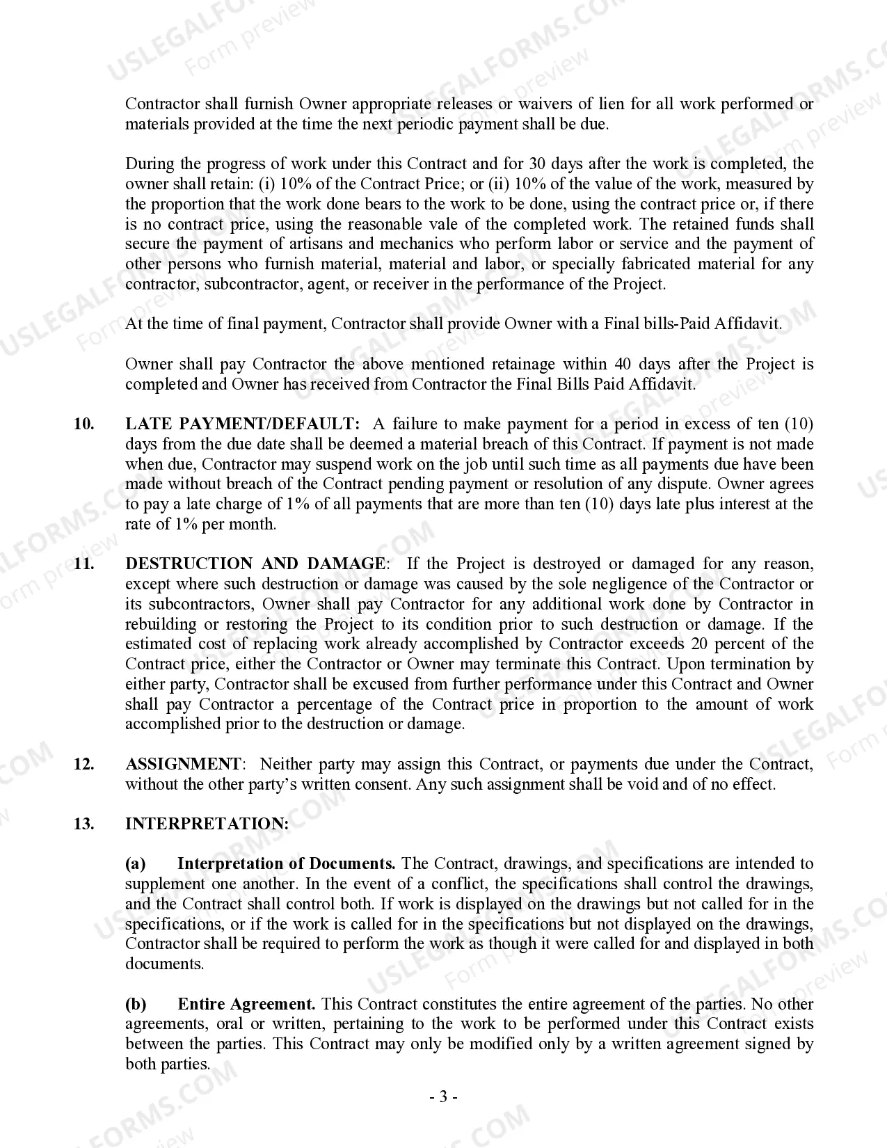 Preview Flooring Contract for Contractor