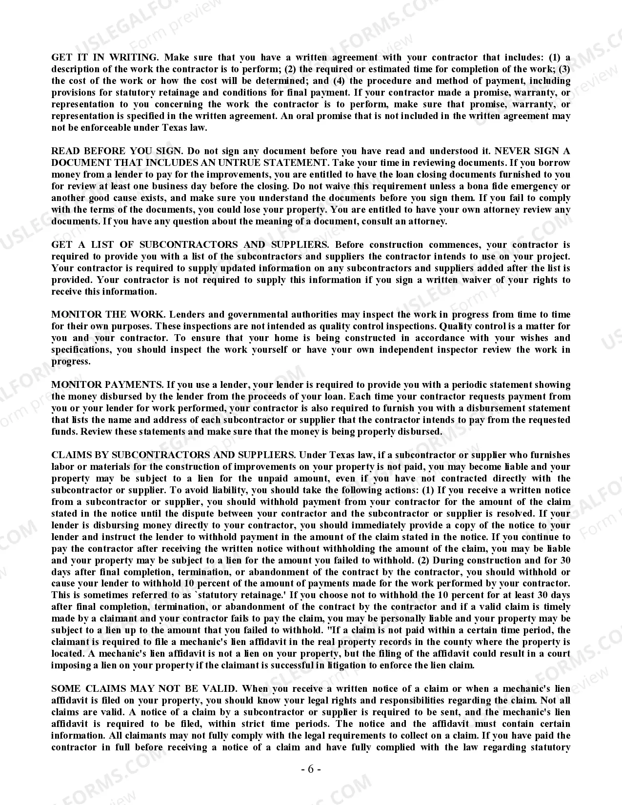 Preview Flooring Contract for Contractor