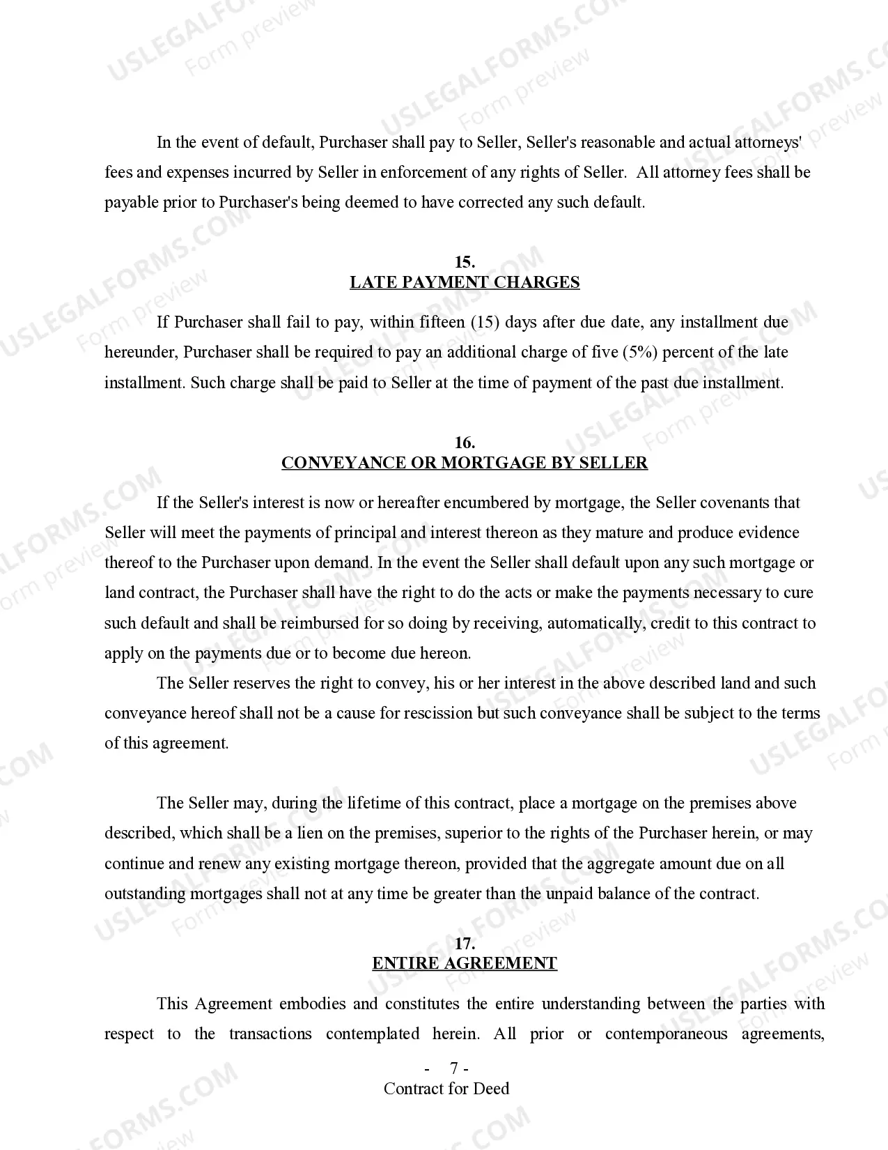 Preview All Texas Contract for Deed Forms for Residential Use - Land Contract, Agreement for Deed, Executory Contract