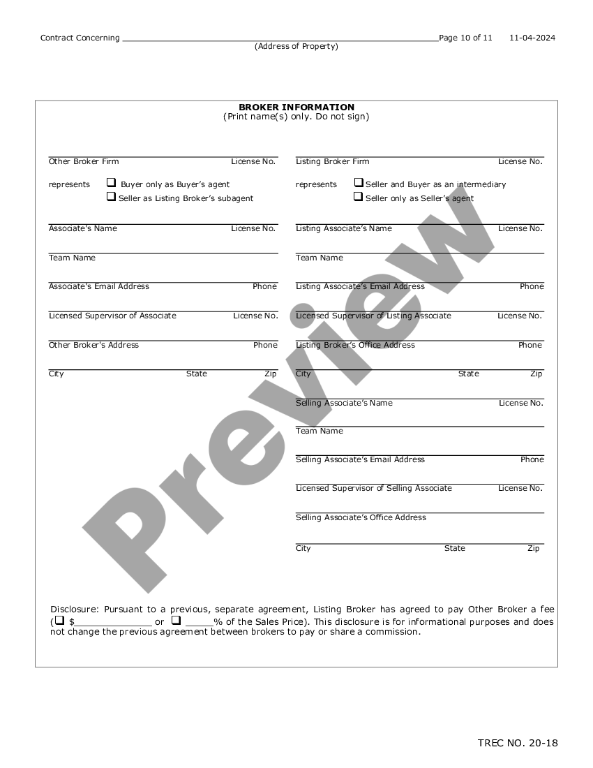 Texas Contract for Sale and Purchase of Real Estate with No Broker for