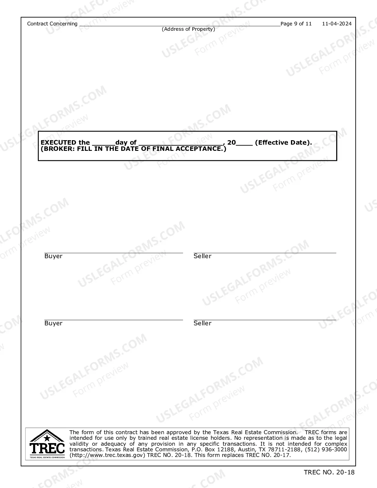 Preview Contract for Sale and Purchase of Real Estate with No Broker for Residential Home Sale Agreement