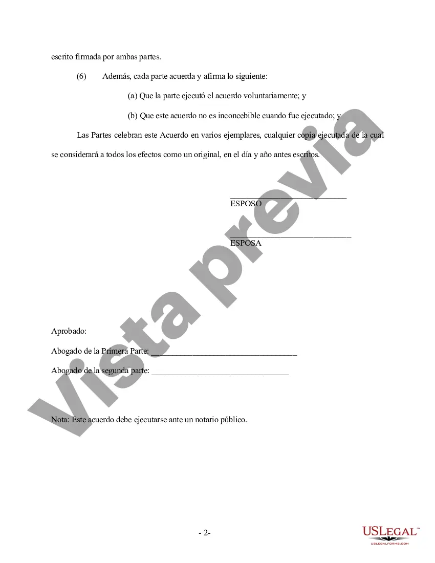 Preview Revocación del Acuerdo Prematrimonial o Prenupcial