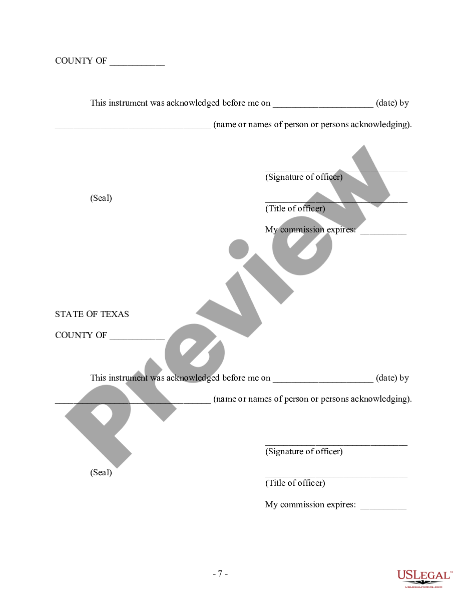 page 6 Texas Prenuptial Premarital Agreement - Uniform Premarital Agreement Act - with Financial Statements preview