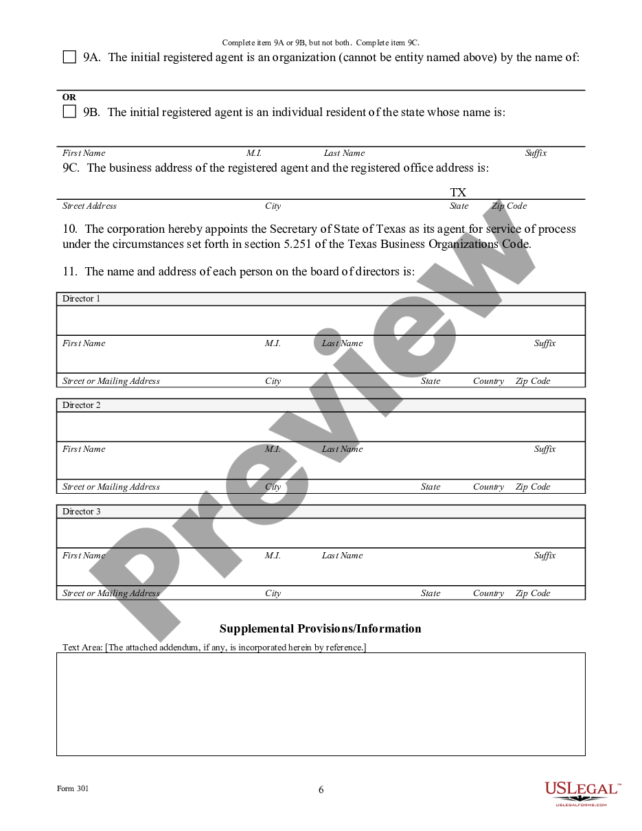 page 5 Texas Registration of Foreign Corporation preview