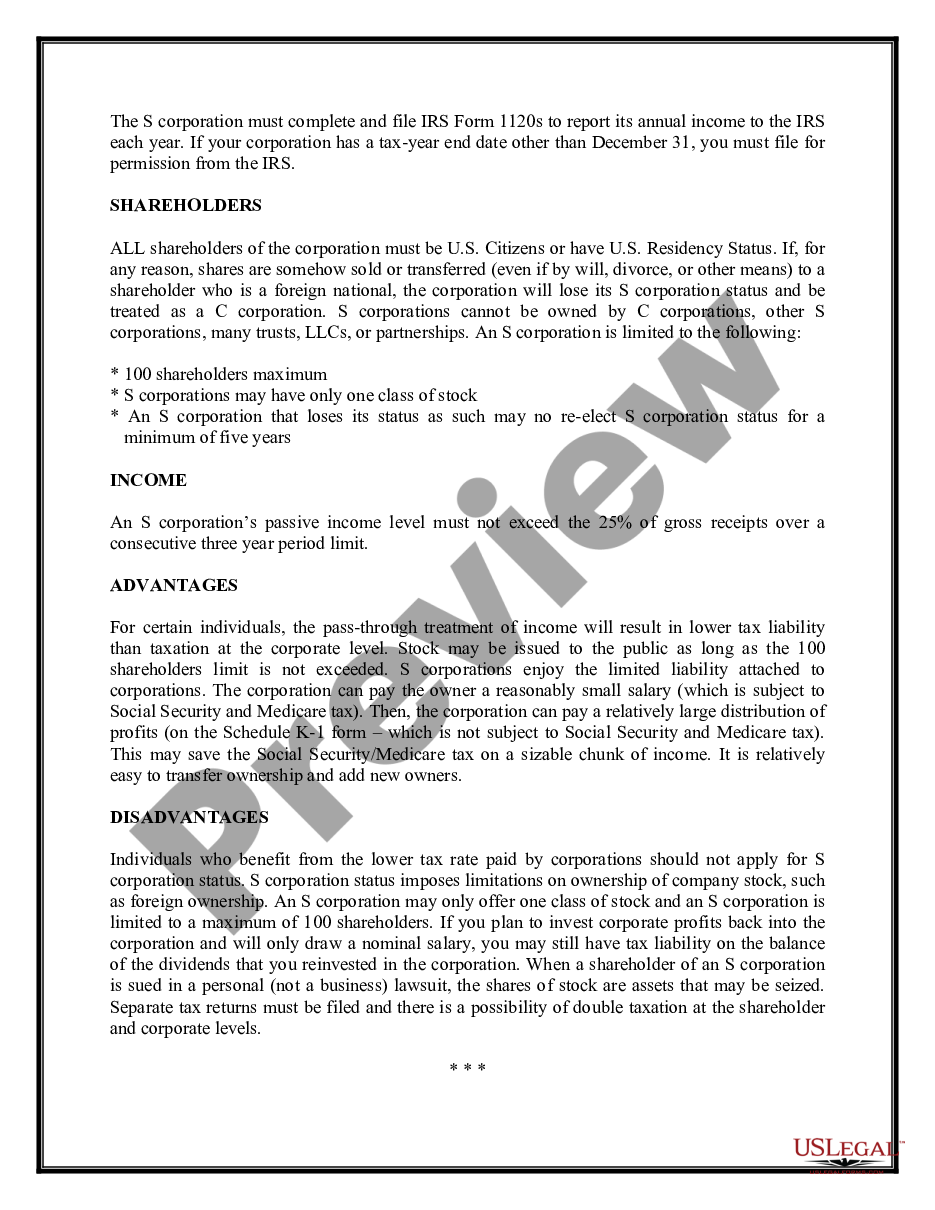 page 7 Texas Business Incorporation Package to Incorporate Corporation preview