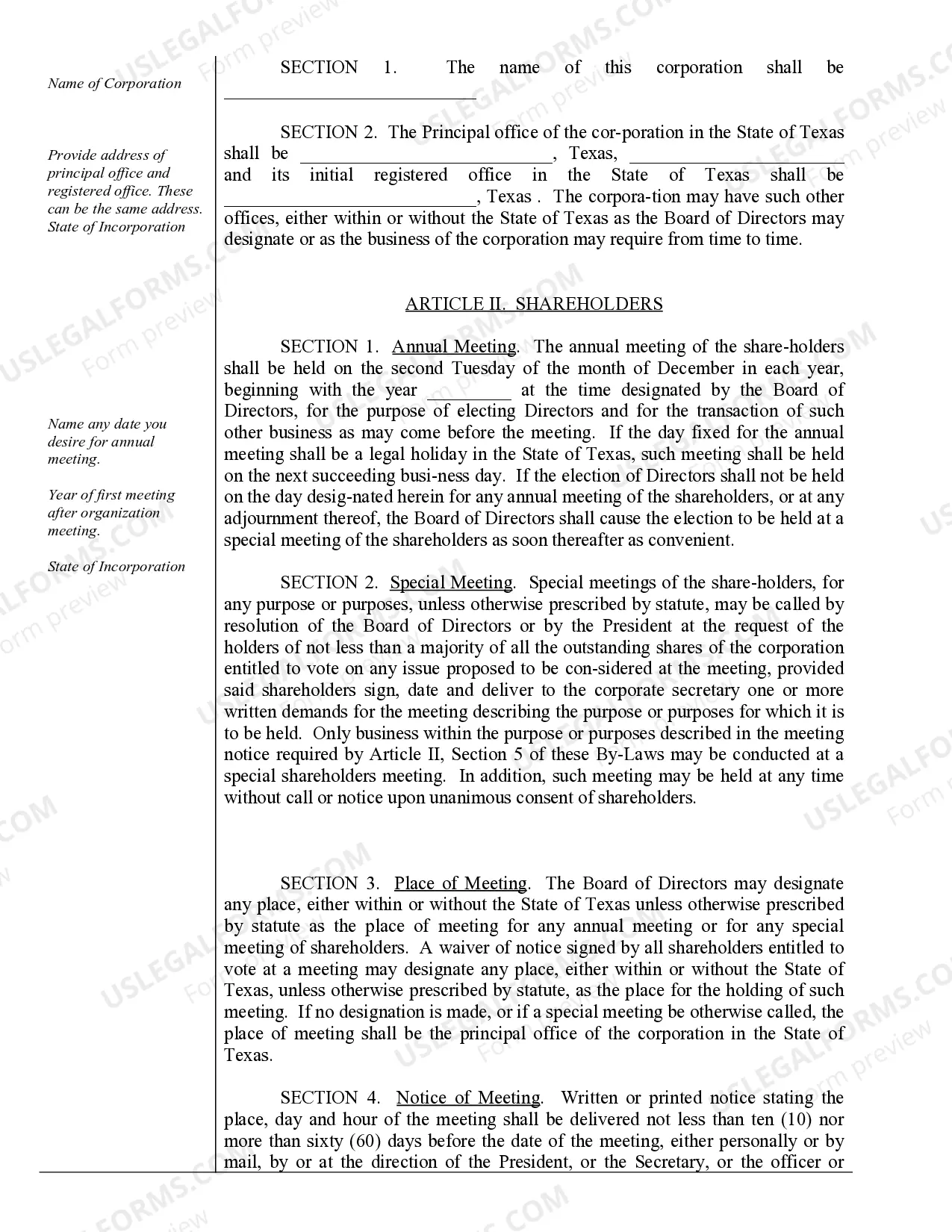 Preview Corporate Records Maintenance Package for Existing Corporations