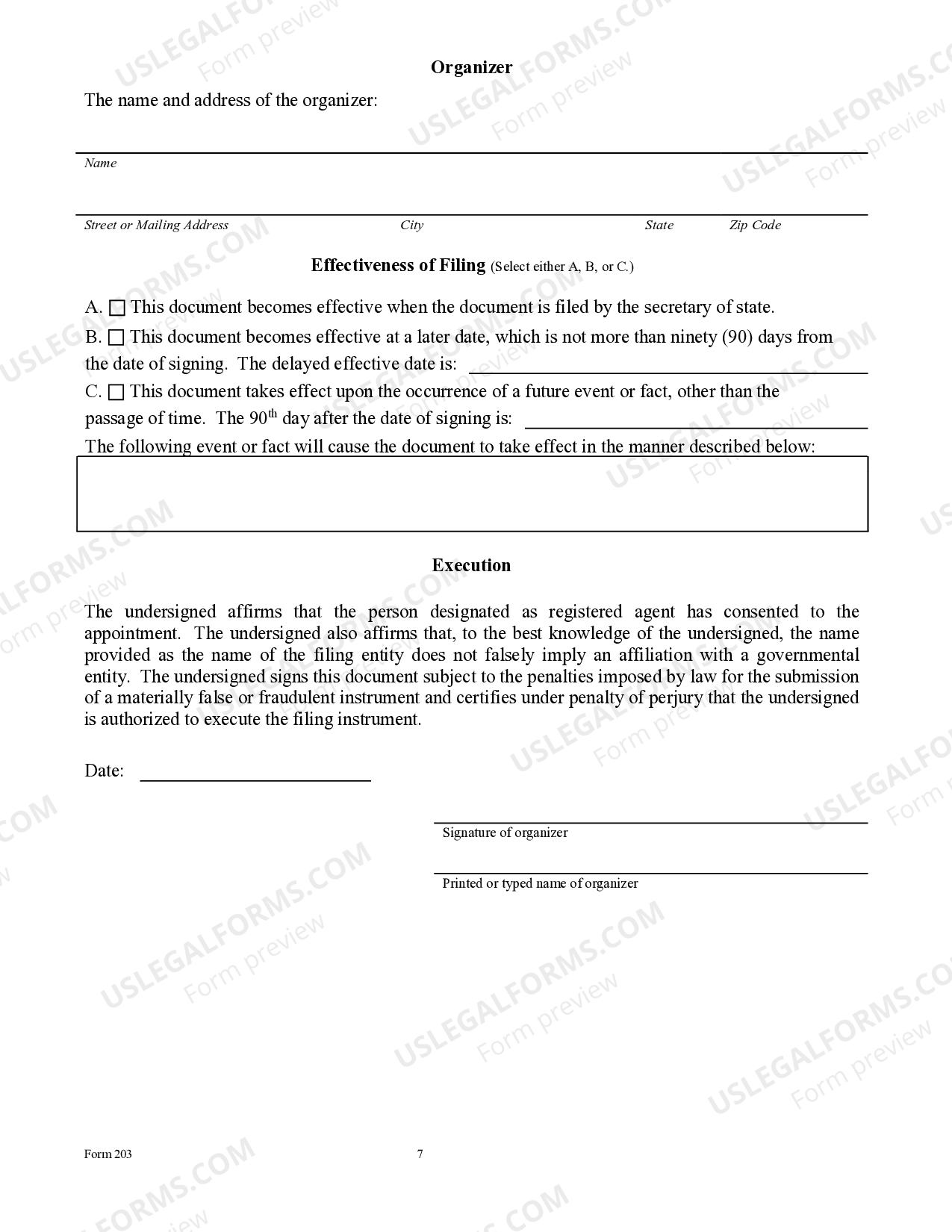 Texas Articles of Incorporation for Professional Corporation Articles