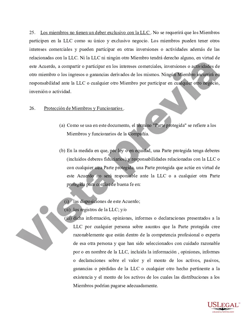 Preview Sociedad de Responsabilidad Limitada Contrato de Sociedad LLC