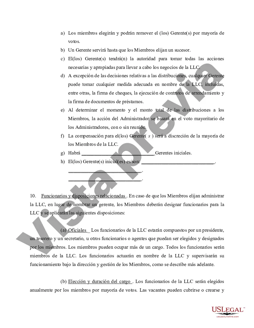 Preview Sociedad de Responsabilidad Limitada Contrato de Sociedad LLC