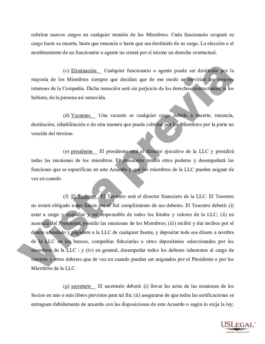 Preview Sociedad de Responsabilidad Limitada Contrato de Sociedad LLC