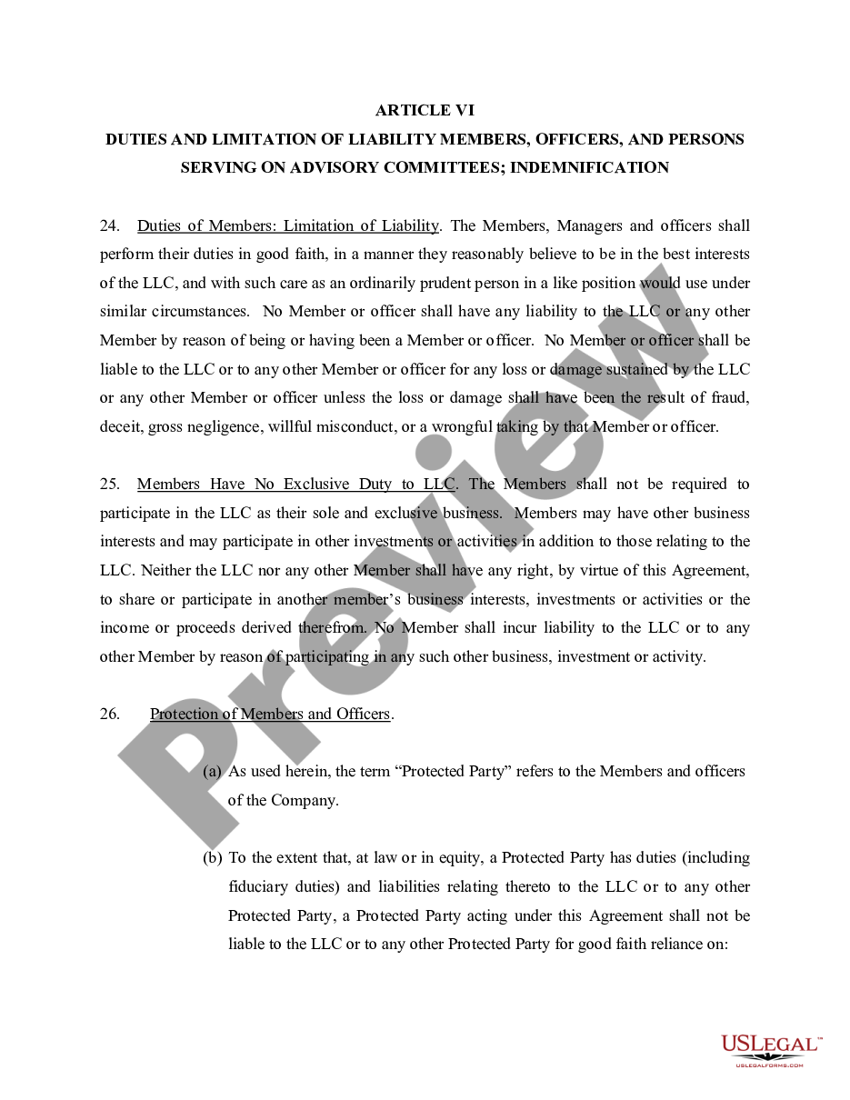 page 8 Limited Liability Company LLC Company Agreement preview