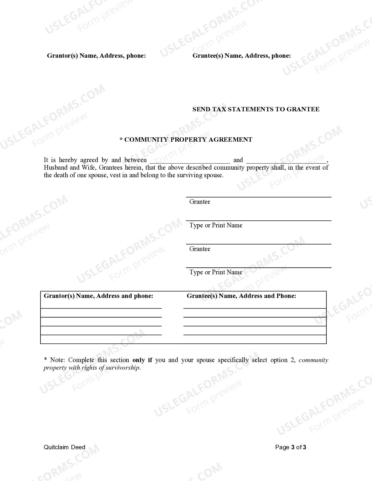 Preview Quitclaim Deed from Corporation to Husband and Wife