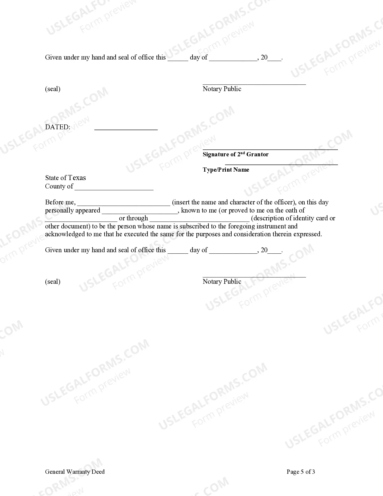 Preview Warranty Deed Conveying Life Estate Deed from Husband and Wife, or Two Individuals, to a Grantee.