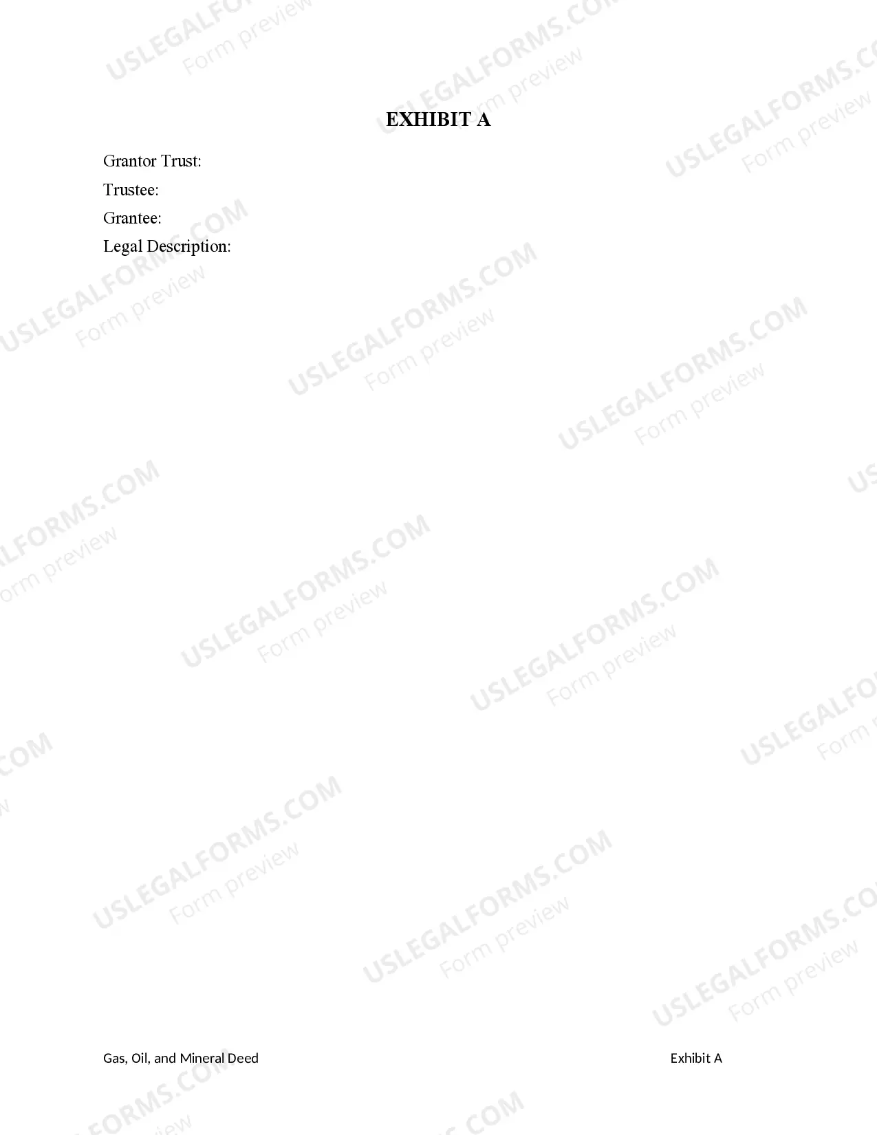 Preview Oil, Gas, and Mineral deed from Trust to an Individual - Sale of Interest - Single Trustee