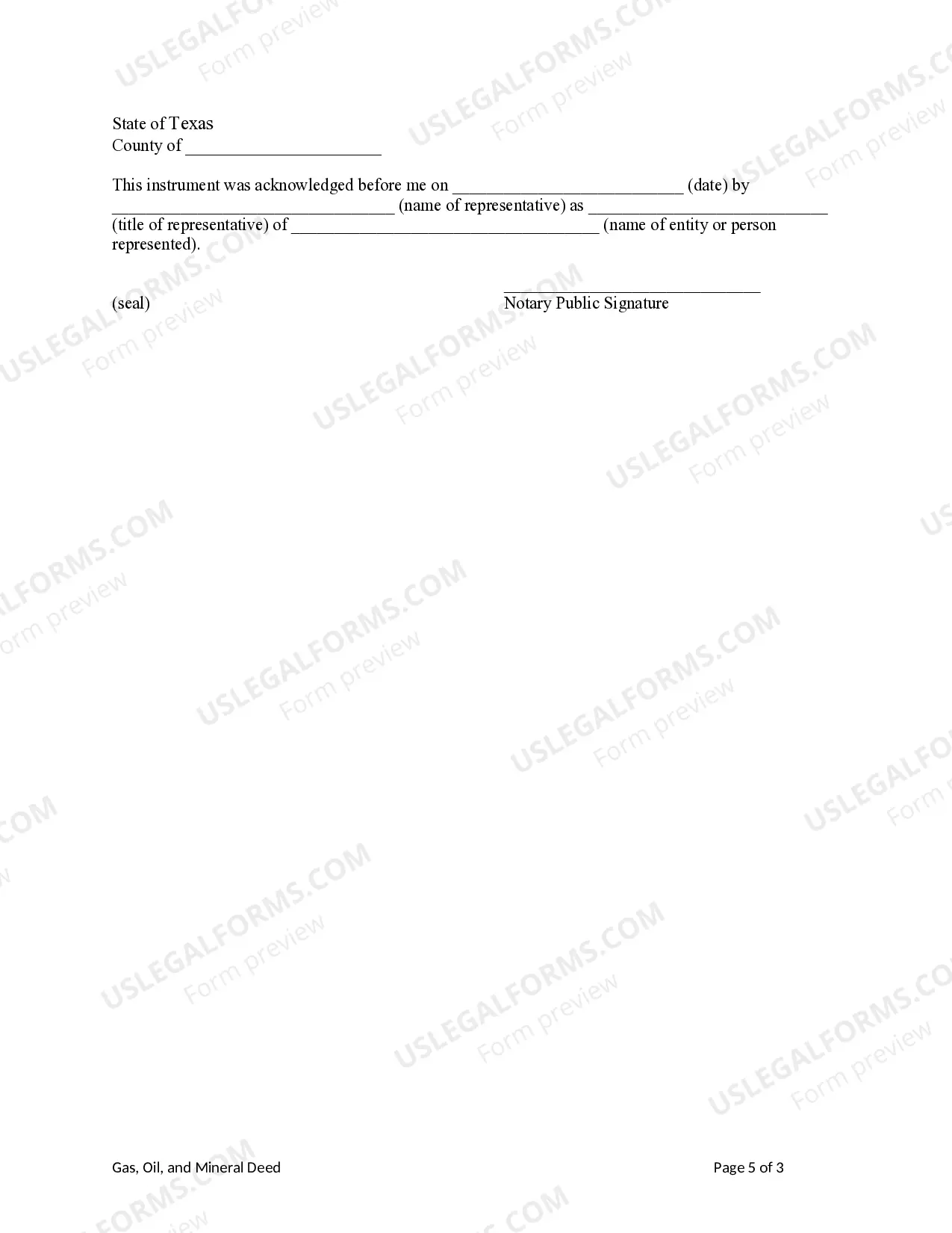 Preview Oil, Gas, and Mineral deed from Trust to an Individual Beneficiary- Single Trustee