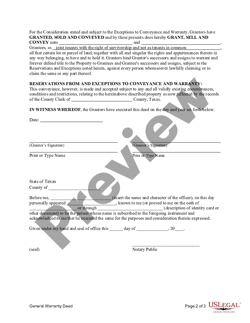 Travis Texas General Warranty Deed From Two Individuals To Two Individuals General Warranty 3561