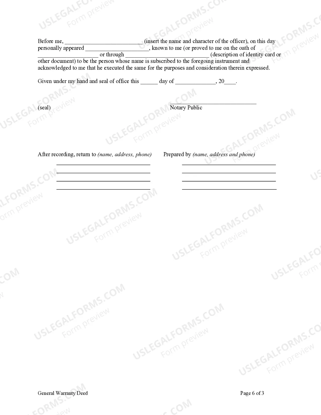 Preview General Warranty Deed from two Individuals to two Individuals