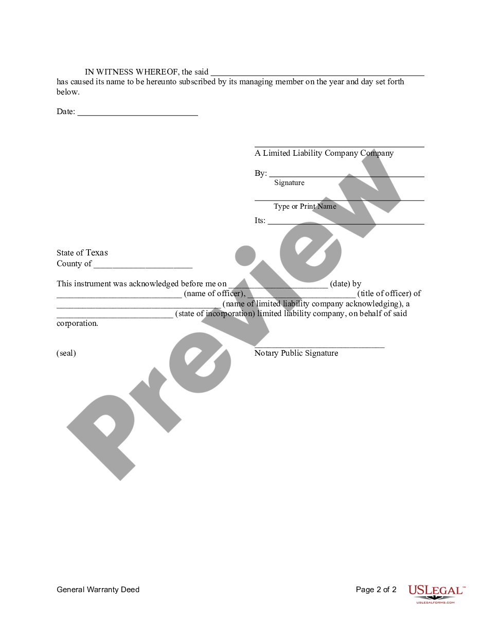 page 4 Warranty Deed from Limited Liability Company to Husband and Wife / Two Individuals preview