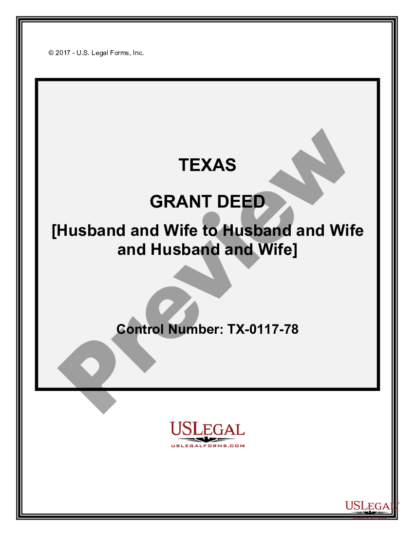 Texas Grant Deed From Husband And Wife To Husband And Wife And Husband And Wife Grant Deed 8183