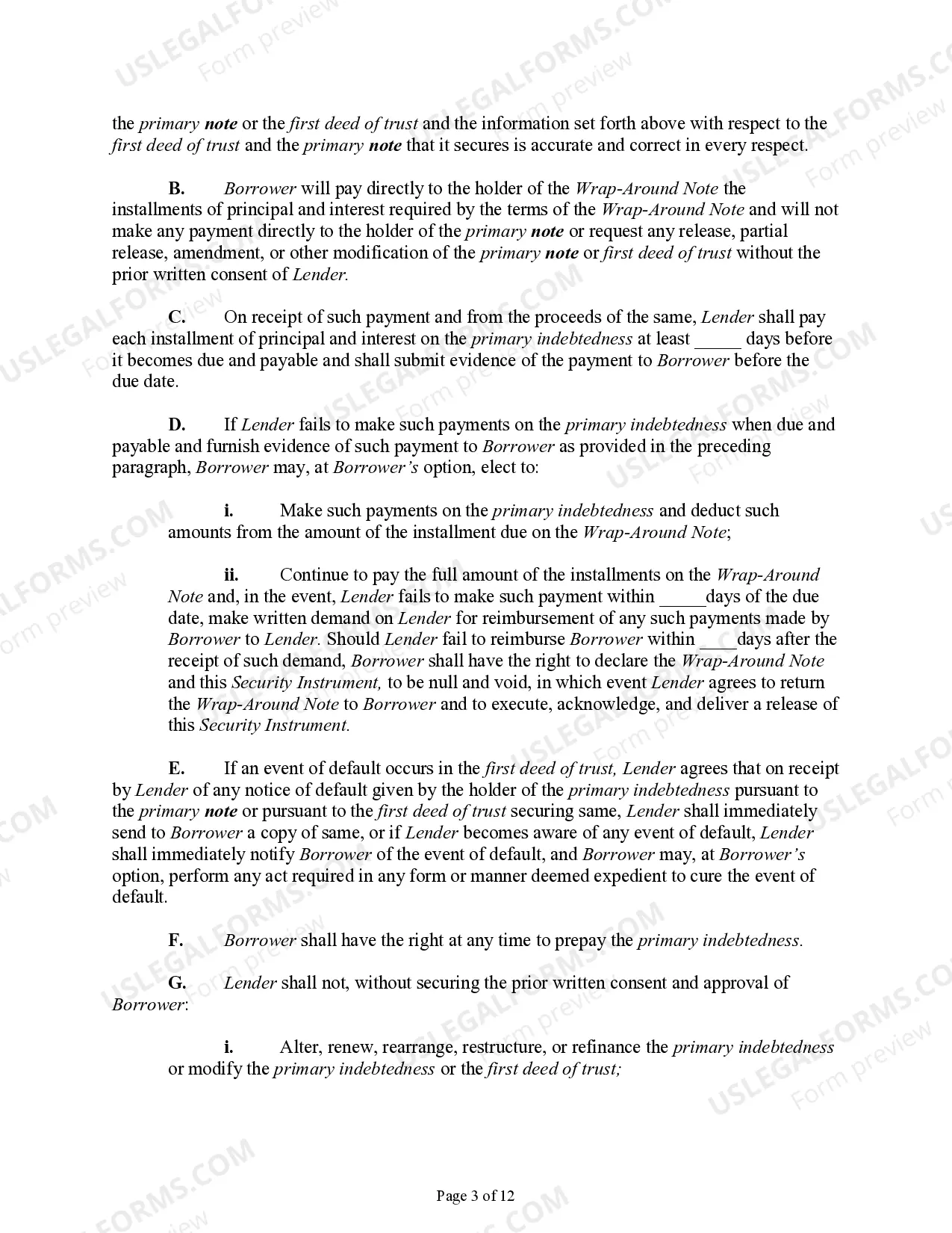 Preview All Inclusive Trust Deed - Wrap-Around Deed of Trust