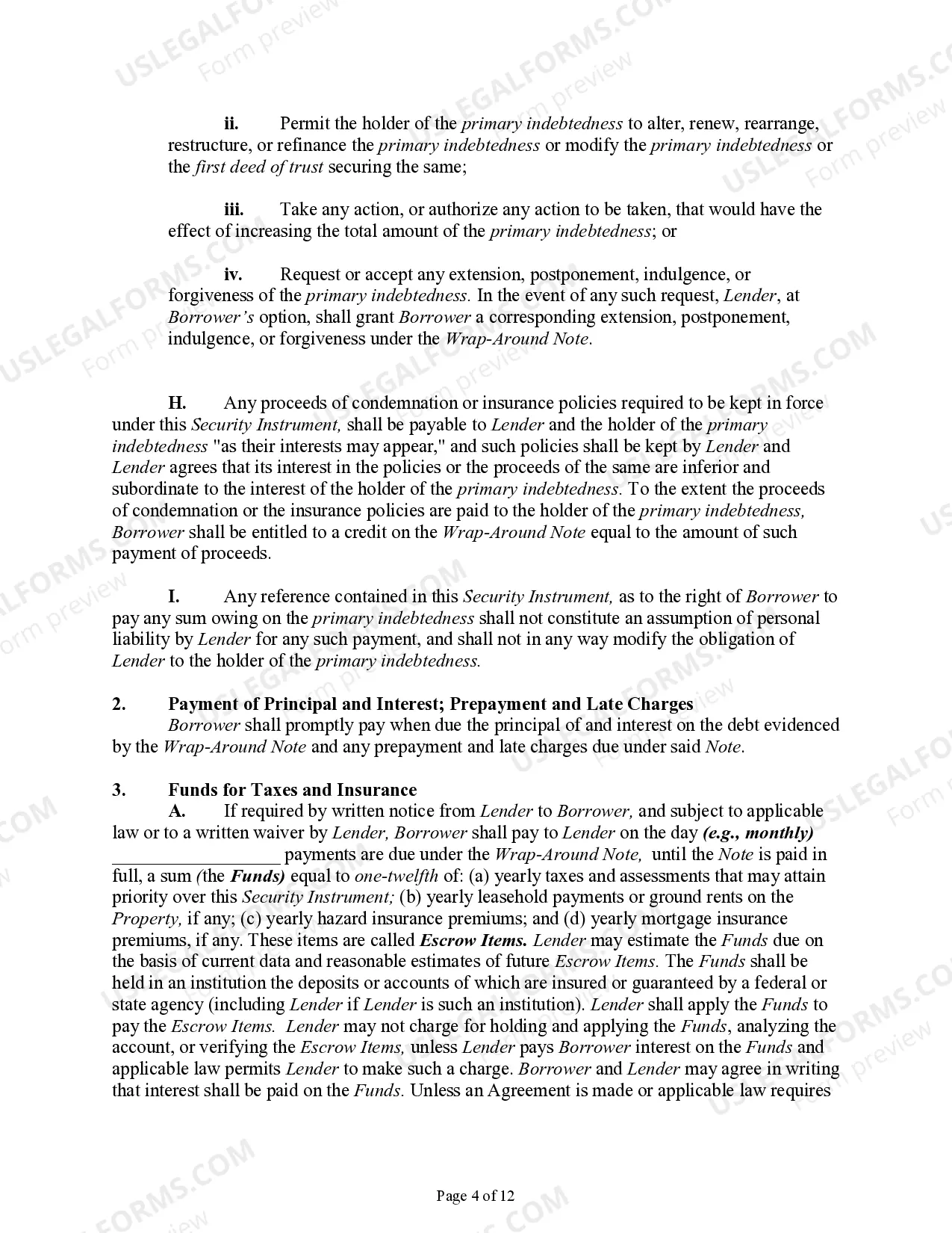 Preview All Inclusive Trust Deed - Wrap-Around Deed of Trust