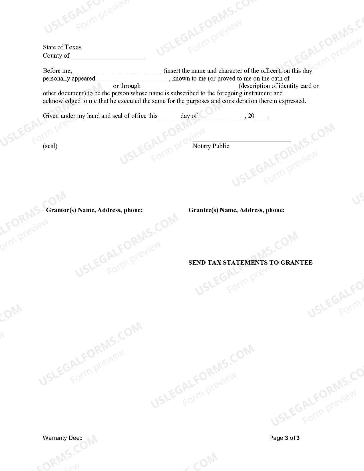Preview Warranty Deed from Husband and Wife to a Trust