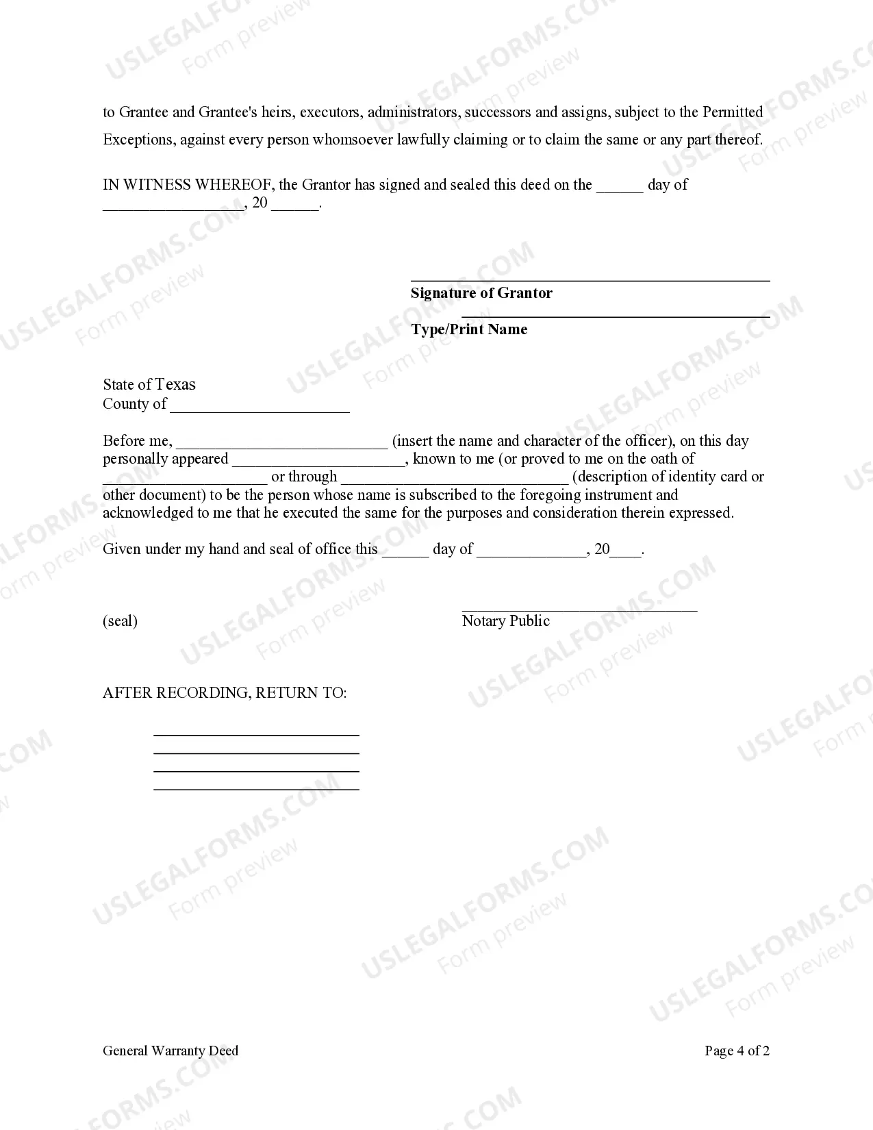Preview Warranty Deed from Husband to Himself and Wife