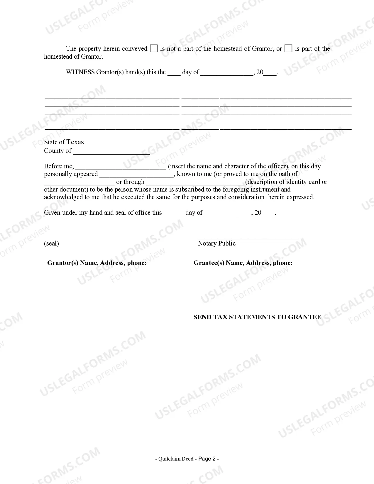 Preview Quitclaim Deed from Husband to Himself and Wife