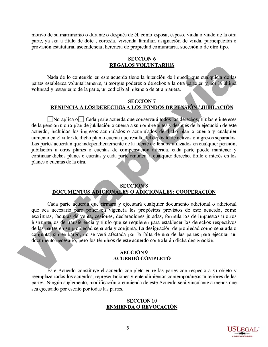 Kentucky Enmienda al Acuerdo Prenupcial o Prematrimonial - Acuerdo  Prenupcial Significado