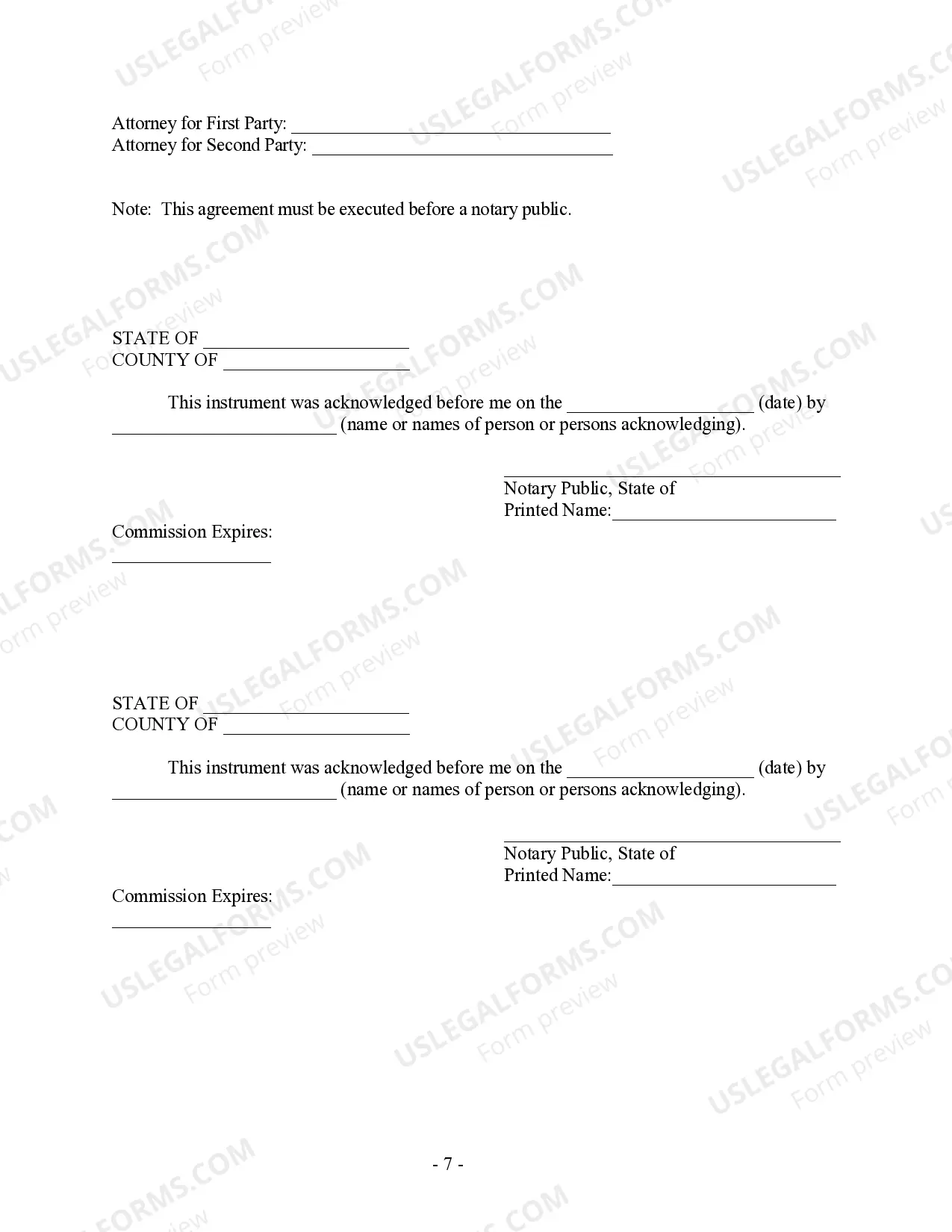 Preview Postnuptial Property Agreement