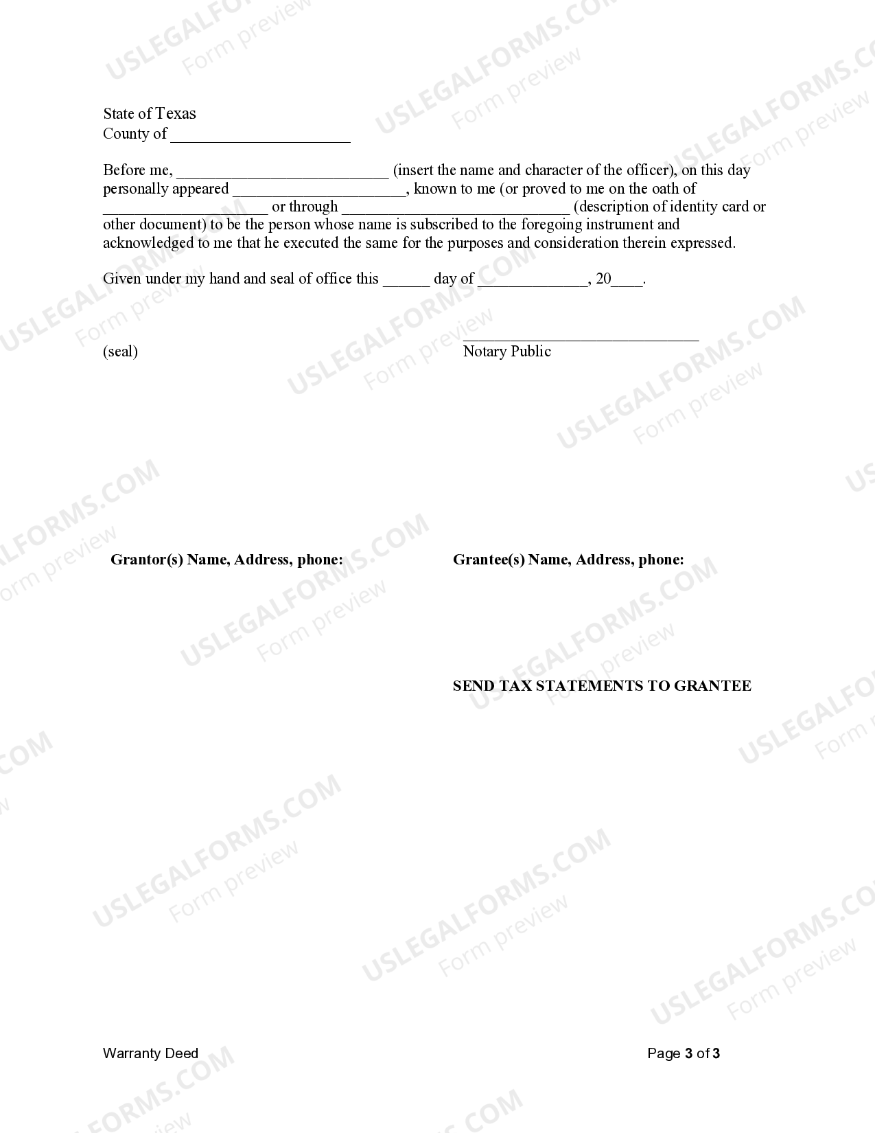 Texas Warranty Deed From Husband And Wife To An Individual Warranty 