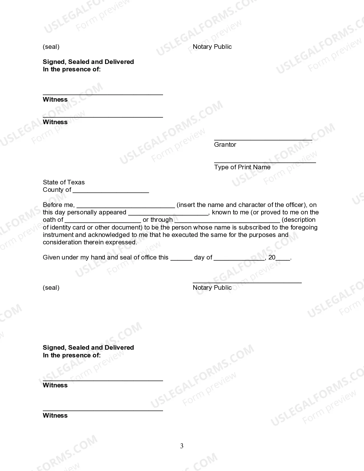 Preview Texas Quitclaim Deed of Mineral Interests