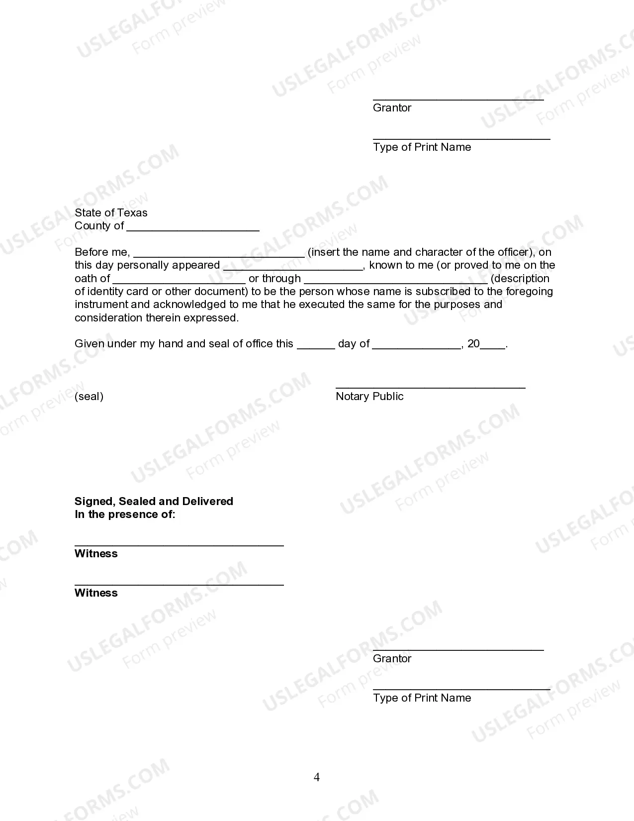 Preview Texas Quitclaim Deed of Mineral Interests
