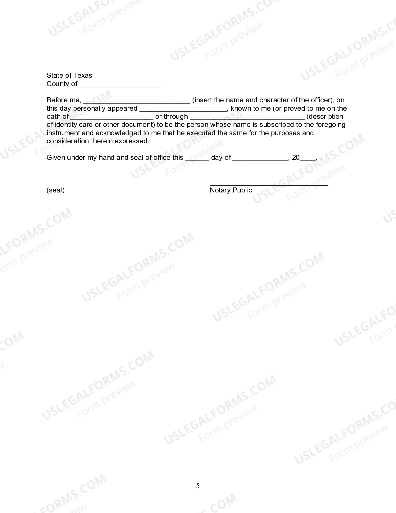 Preview Texas Quitclaim Deed of Mineral Interests