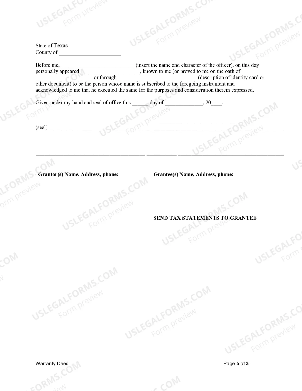 Preview Warranty Deed from Two Individuals to Two Individuals