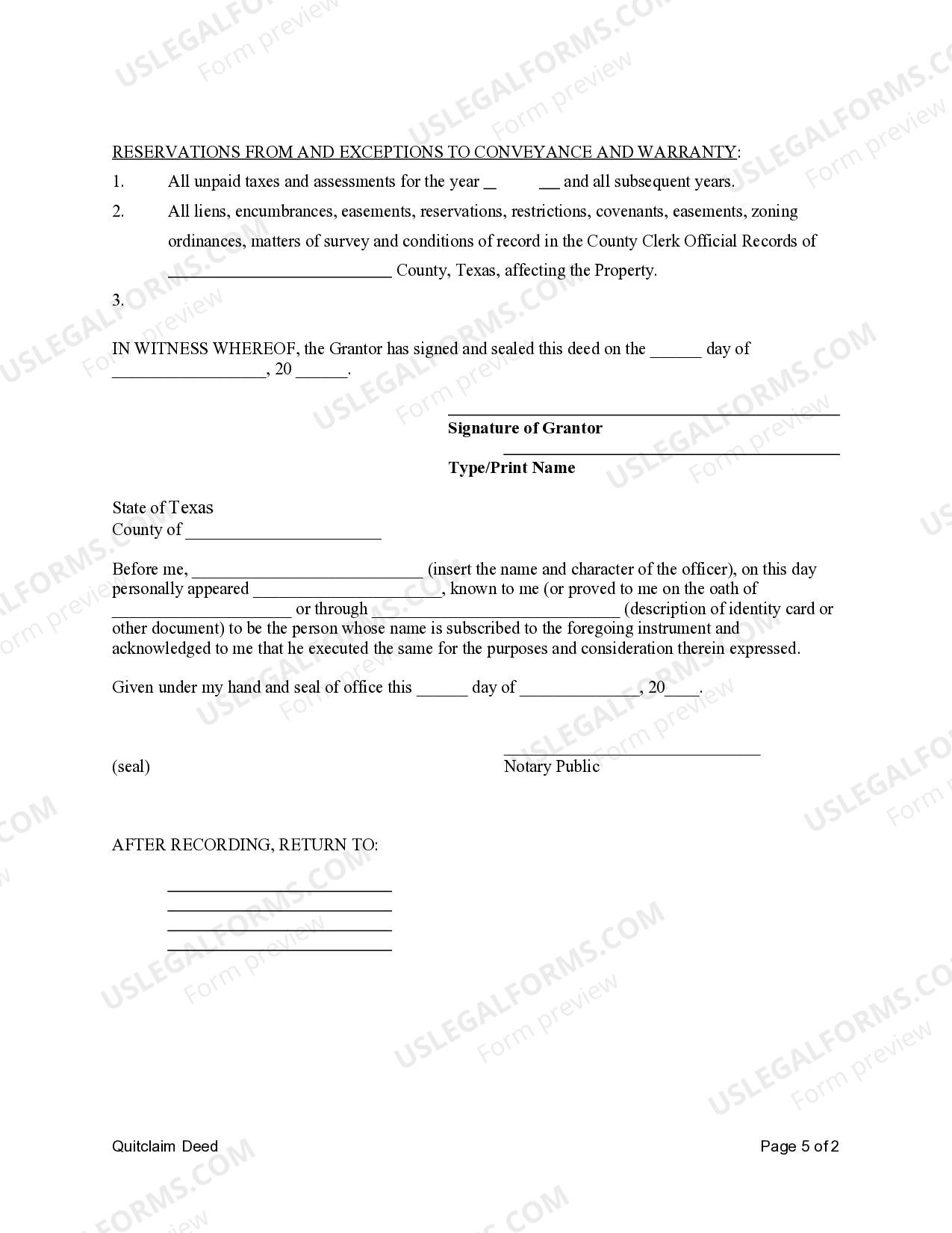 Texas Quitclaim Deed One Individual to Two Individuals In Texas If