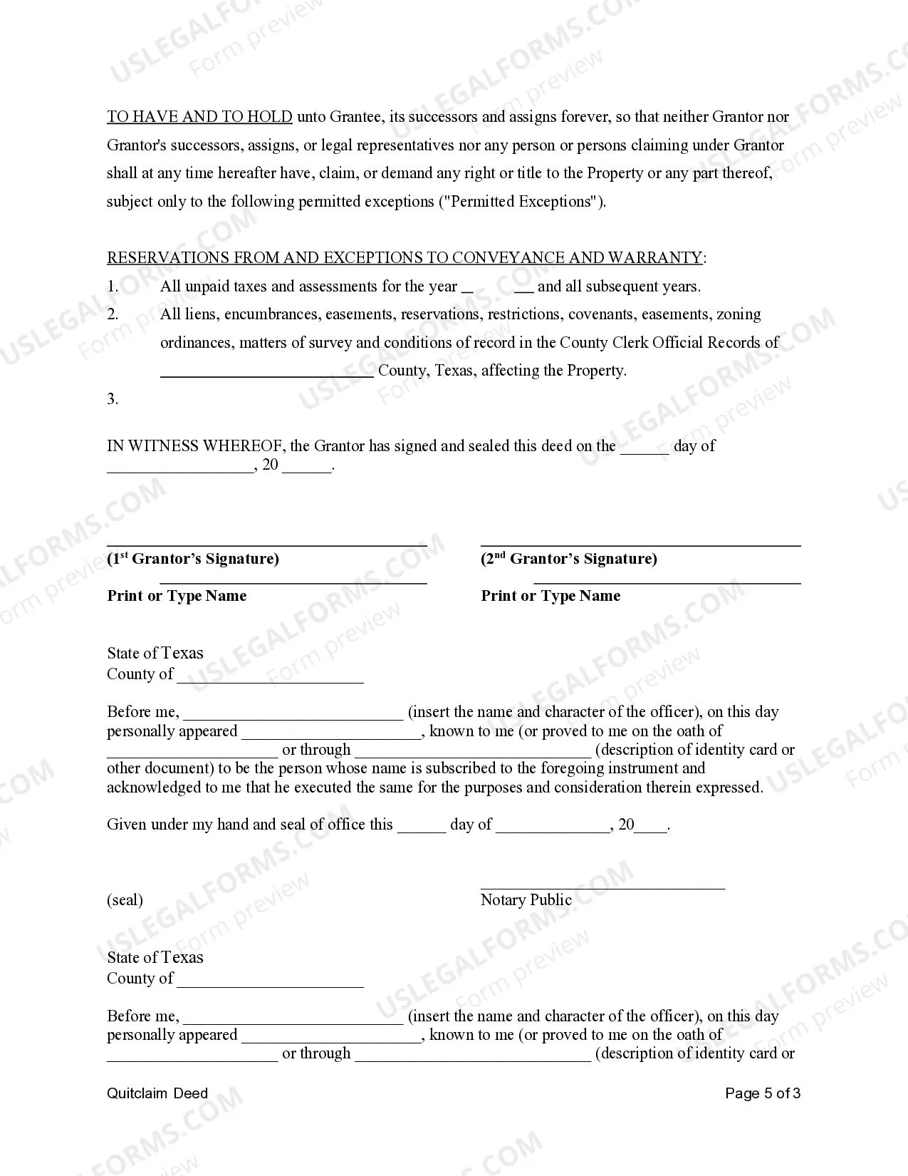 Preview Quitclaim Deed - Husband and Wife to Three Individuals