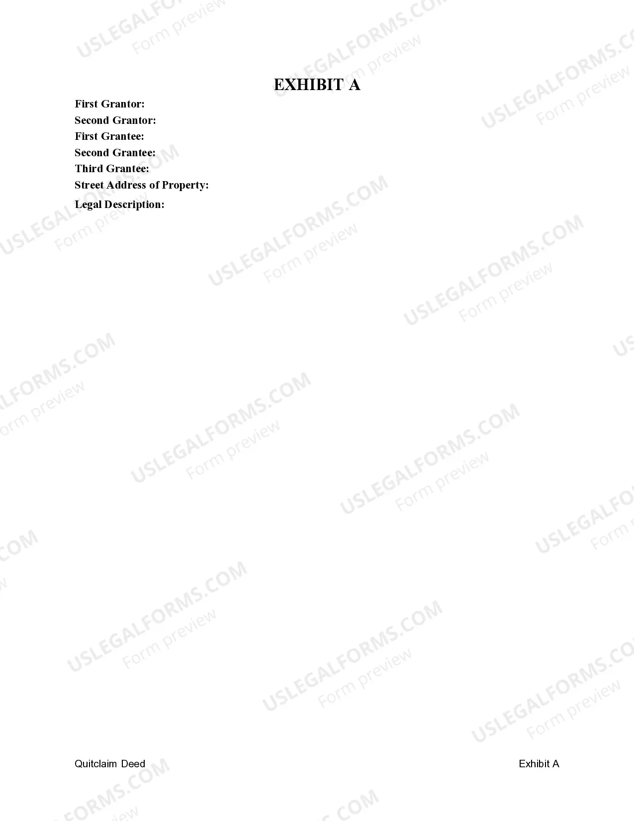 Preview Quitclaim Deed - Husband and Wife to Three Individuals