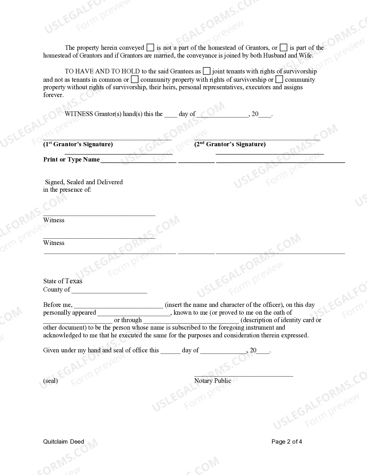 Preview Quitclaim Deed by Two Individuals to Husband and Wife