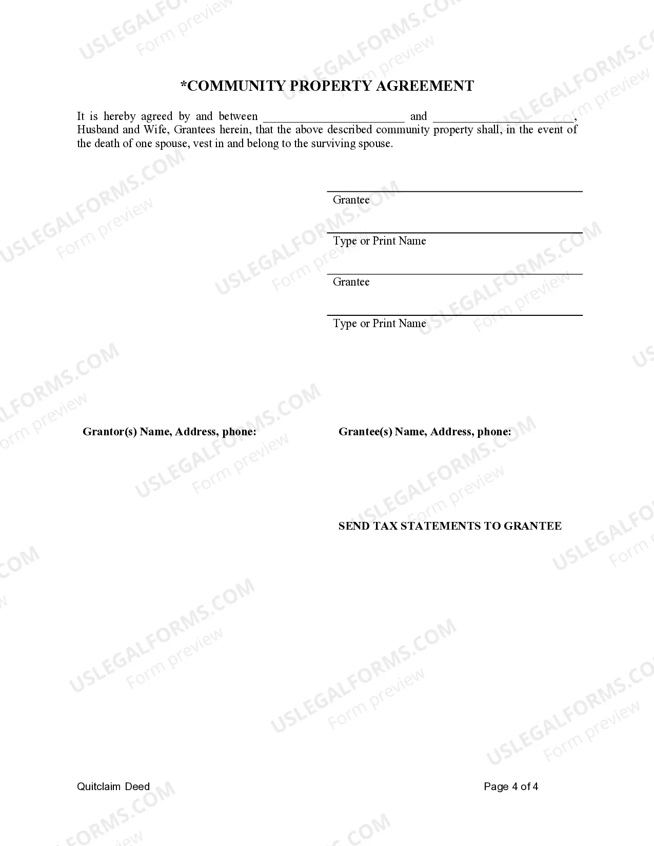 Preview Quitclaim Deed by Two Individuals to Husband and Wife