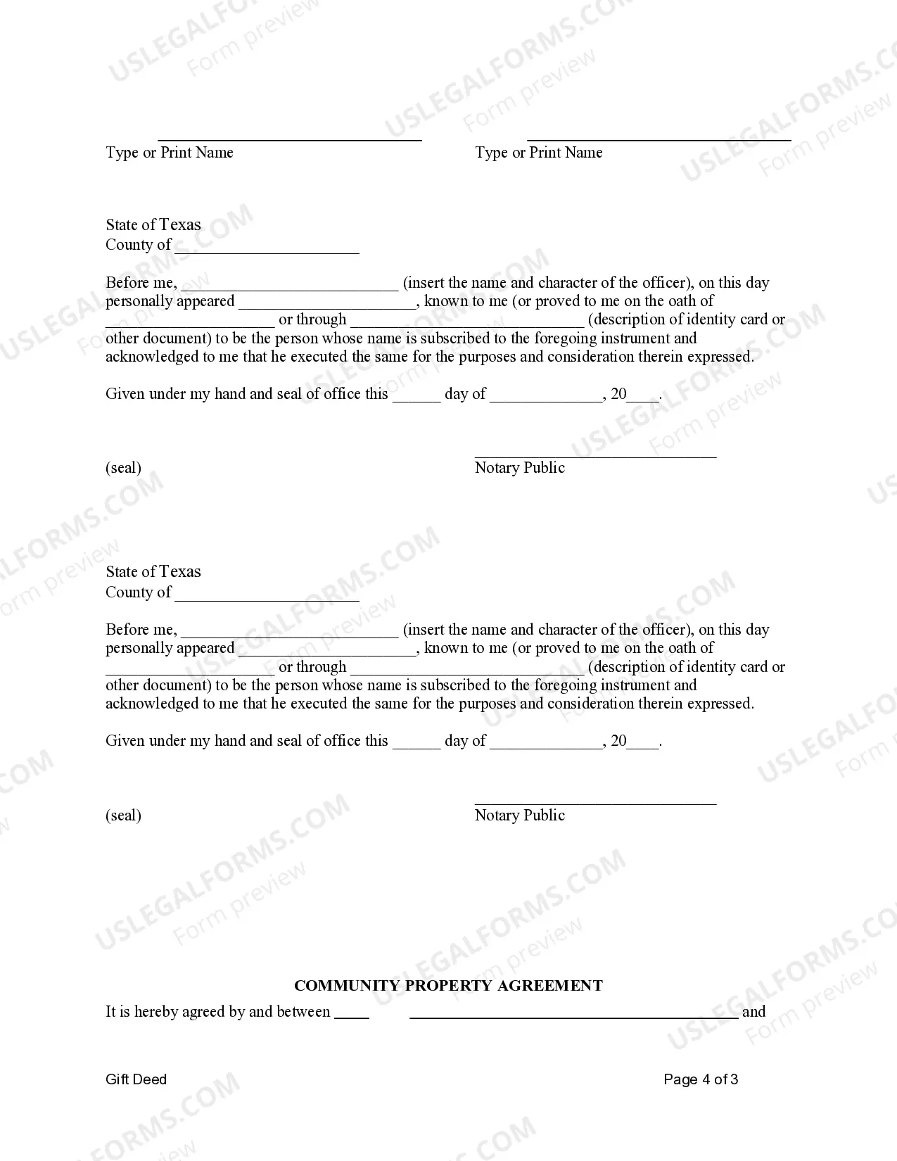 Preview Gift Deed - Husband and Wife to Husband and Wife