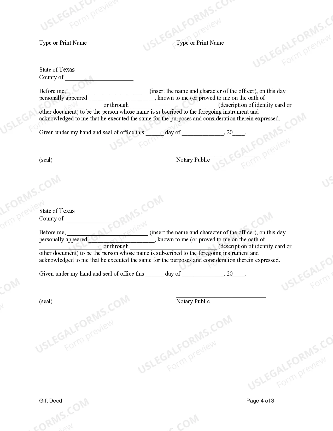 Preview Gift Deed - Two Individuals to One Individual