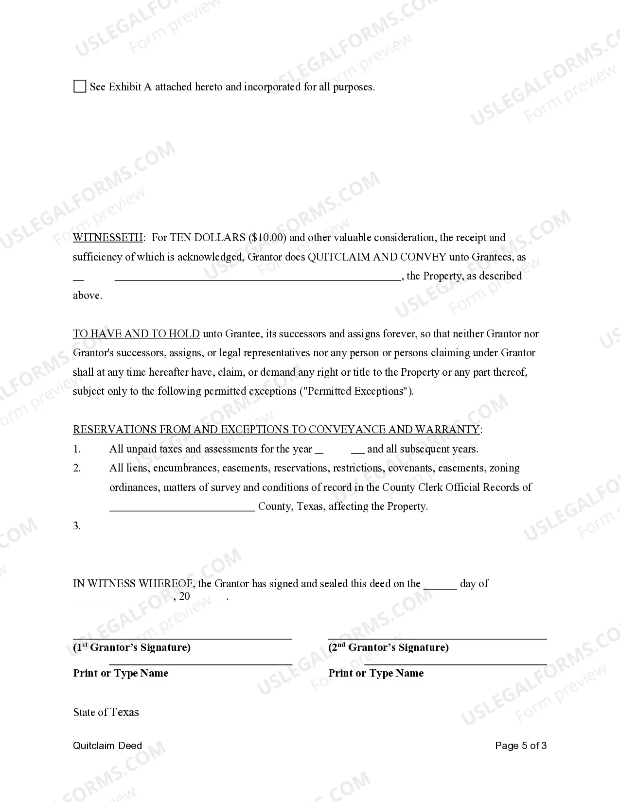 Preview Quitclaim Deed from Husband and Wife to Eight Individuals