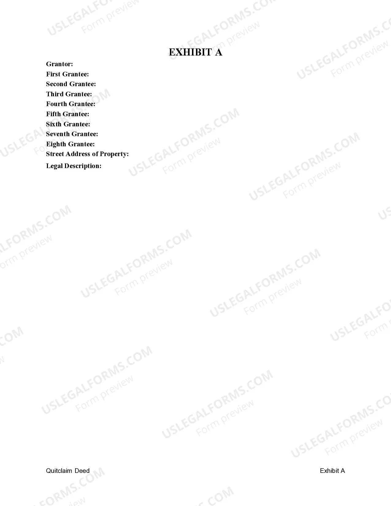 Preview Quitclaim Deed from Husband and Wife to Eight Individuals