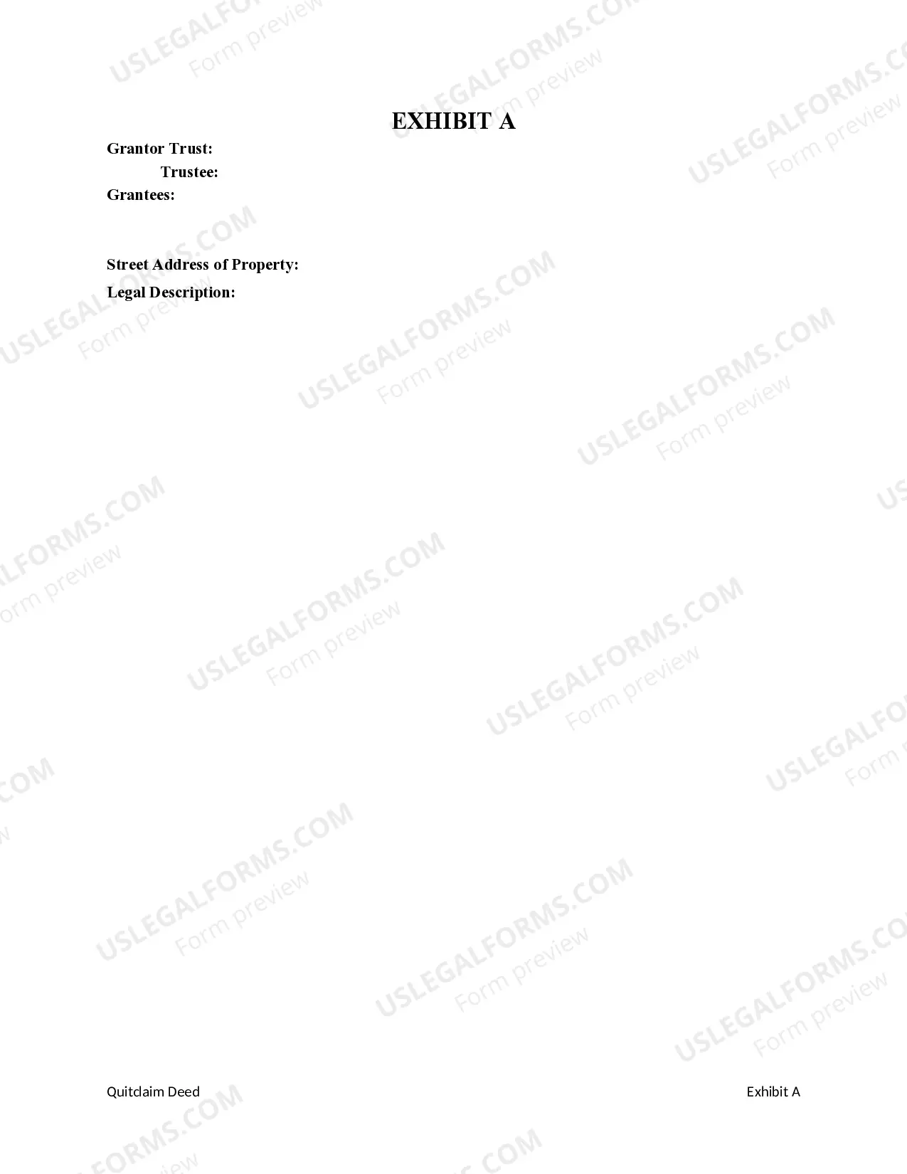 Preview Quitclaim Deed of Royalty and Mineral Interests from Trust to Three (3) Individuals