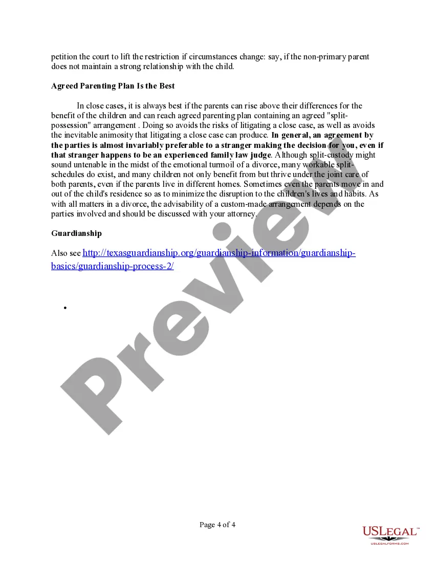 Preview Petition to Appoint Managing Conservator of a Child