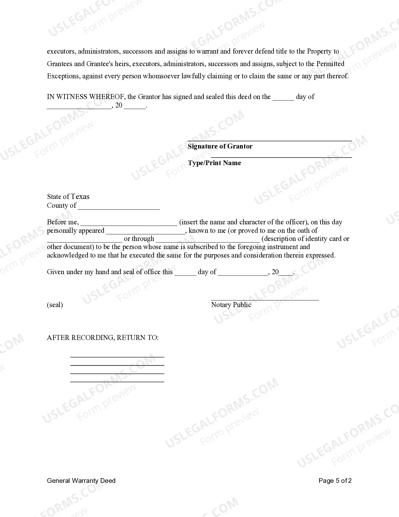 Preview General Warranty Deed - Individual to Three Individuals